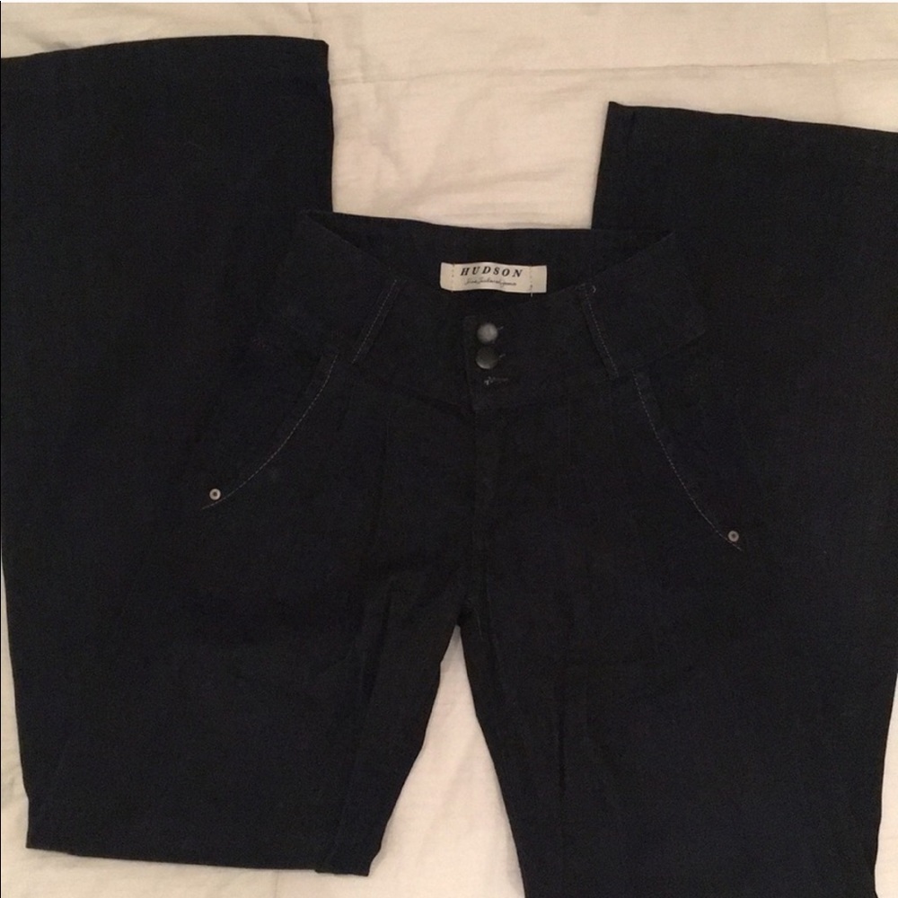 Hudson Bell Bottom Pleated Trouser Jeans (size 24)